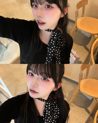 Dot pattern scarf