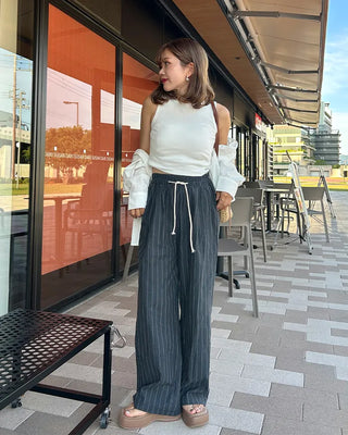 Slim ribbed sleeveless top