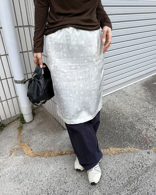 Polka dot midi skirt