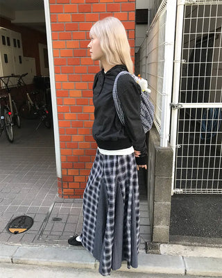 Checked Volume Tote Bag