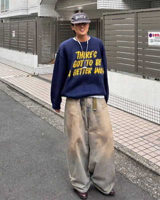 Lettering knit