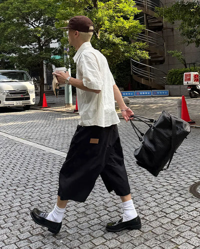 Patchwork Bermuda shorts