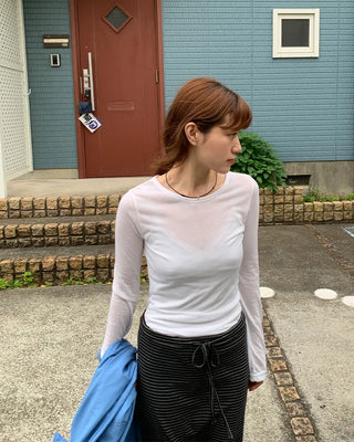 Round neck Tencel T-shirt