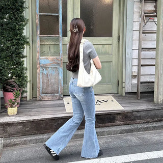 Flared Fit Denim Pants