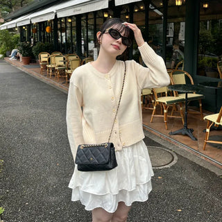 Flared shirred mini skirt