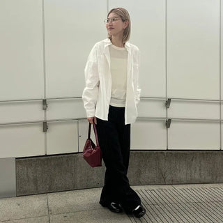 String stripe wide slacks