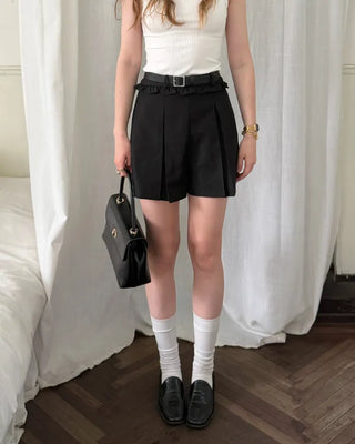 (ORIGINAL) Frill Pleated Shorts