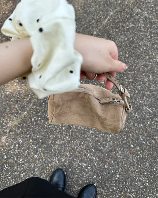 Suede Square Belt Shoulder Bag