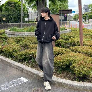 Balloon Washed Denim Pants