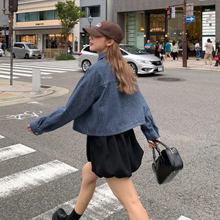 Shirred balloon mini skirt