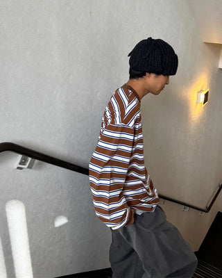 Pigment Border Long T-Shirt
