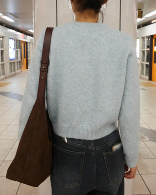 Suede shoulder bag