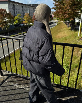 Checked padded jumper