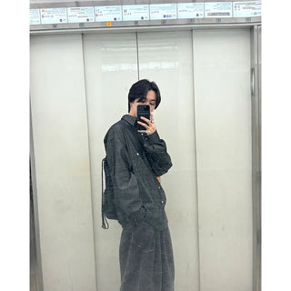 (Unisex) Oversized Denim Shirt