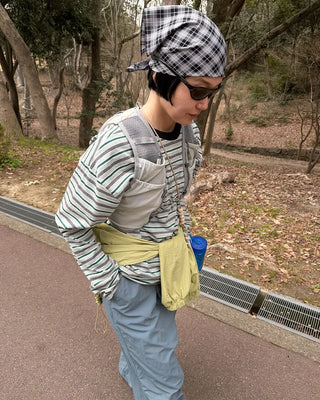 Color-blocked striped T-shirt