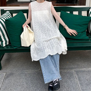 See-through long dress