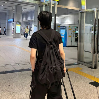Multi-pocket string backpack