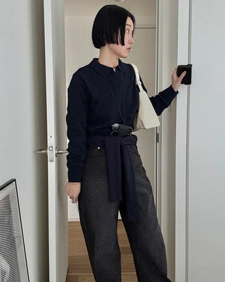 Modern wool color knit