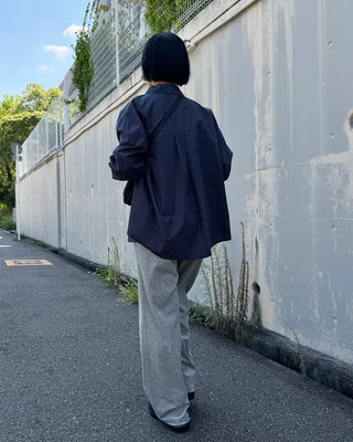 Checked long-sleeved shirt