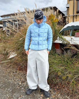 Curved wide sweatpants