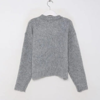 Brushed texture round knit