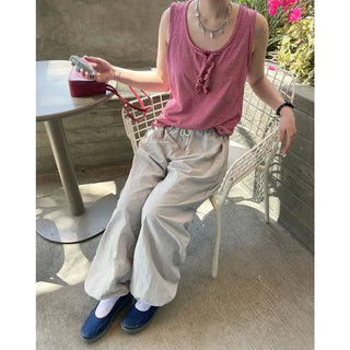 2-way string elastic pants