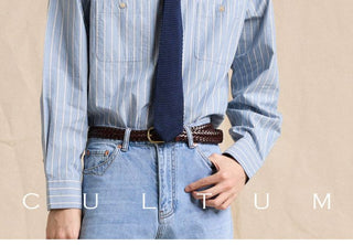 [CULTUM] Striped Pocket Work Shirt