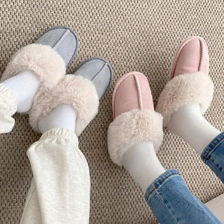 9115 Fluffy Suede Fur Slippers