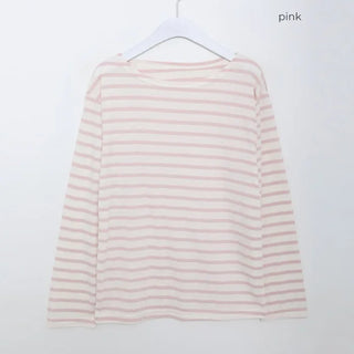 haru stripe boat neck T