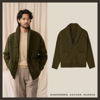 [CULTUM] Wool Shawl Collar Cardigan
