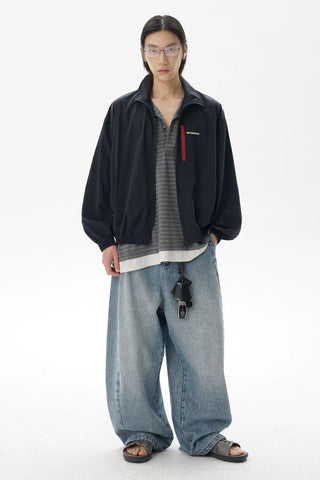 [MASONPRINCE] Lightweight Nylon Stand Collar Jacket