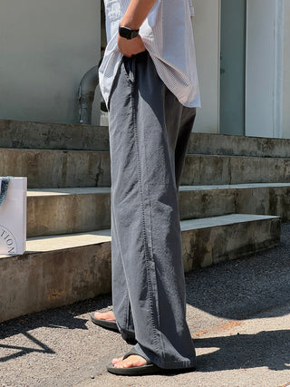 Libero Pigment Linen Long Wide Pants