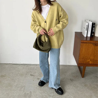 P Lettering Cardigan