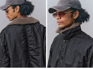 [Monterest] Detachable Fur Collar Deck Jacket