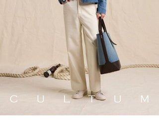 [CULTUM] Lyocell Blend Washed Denim Spliced Vest