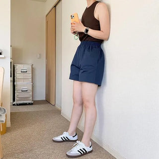 Banding cotton shorts