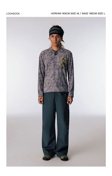 [CONP] Outdoor Swirl Pocket Zip Wide Pants