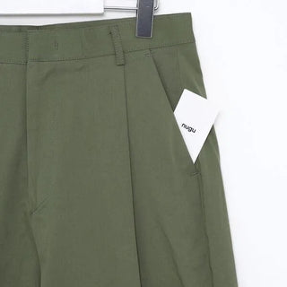 Pintuck Wide Chino Pants