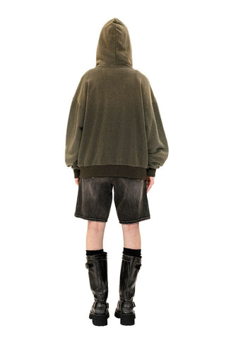 [Moromoro2] Contrast Striped Hooded Cardigan  Set