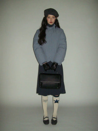 [Moromoro2] Bow Pocket Down Jacket