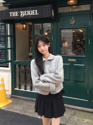 (Pleated skirt with built-in inner shorts)