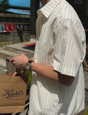 Underhill striped short-sleeve shirt (cool fabric)