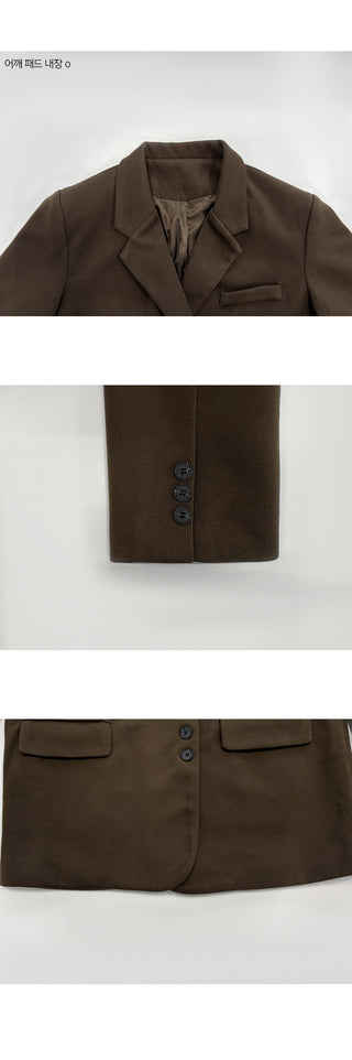 Suede button jacket