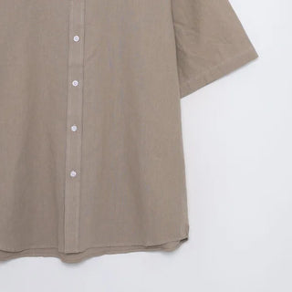 Linen basic short-sleeved shirt