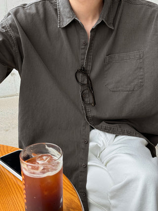 Haze Aging Fade Washed Shirt