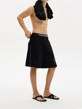 [MASONPRINCE] Pleated Wide Leg Sweat Pants
