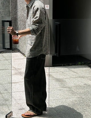 Roa Seersucker Modern Check Shirt (3 colors)