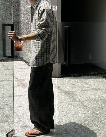 Roa Seersucker Modern Check Shirt (3 colors)