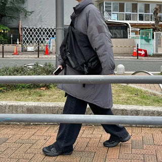 Oversized nylon sling bag
