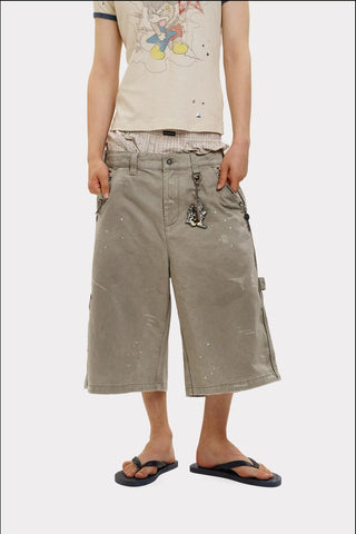 [MASONPRINCE] Multi-Pocket Splatter Work Pants